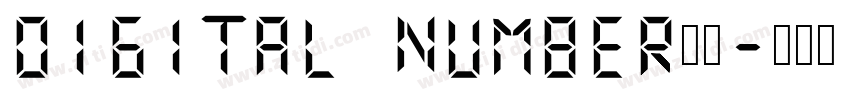 digital number字体字体转换